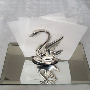 Silver Plated Swan Napkin Holder 5,5" × 5"